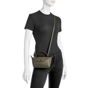 Longchamp Le Pliage Xtra XS Leather Mini Crossbody Pouch - Fir